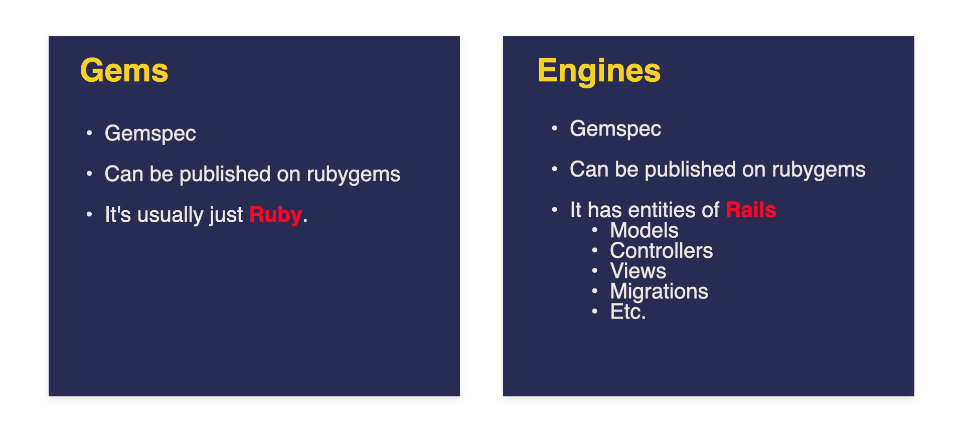 Engines for dummies